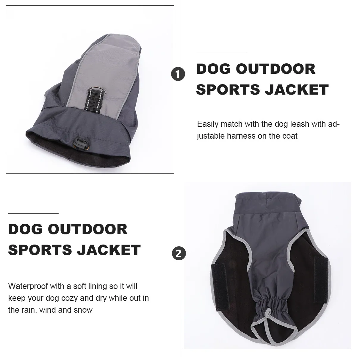 

Waterproof Reflective Dog Winter Coat Warm for Small Medium Large Dogs Size L Black Breathable Comfortable Photo Ready