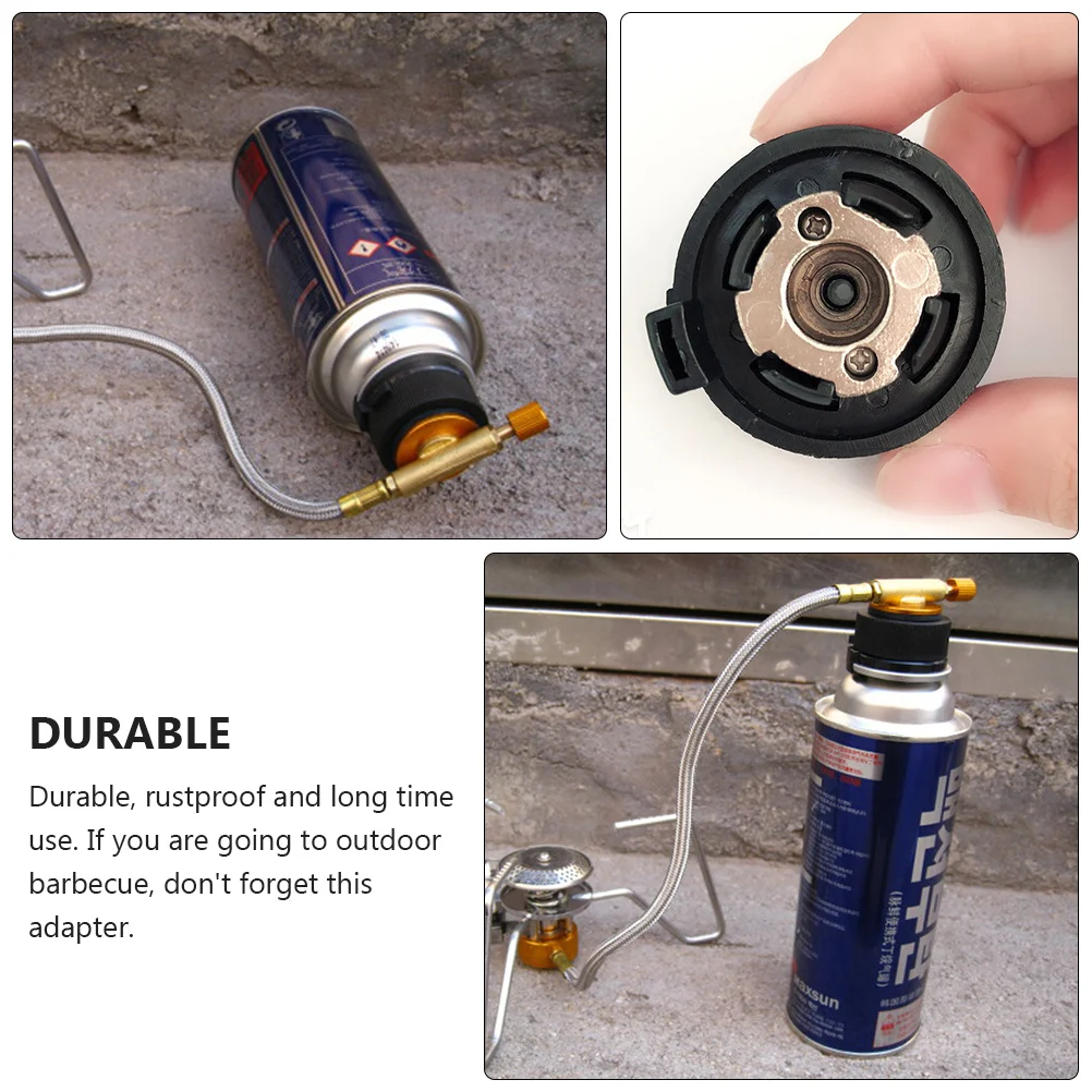 

Gas Bottle Adapter Propane Tank Connector Durable Rustproof Portable Outdoor Stove Connector Head Furnace Converter