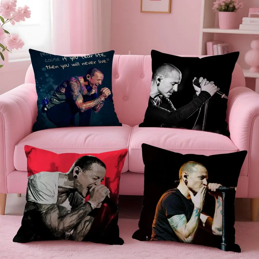 Funda de cojín cantante C-Chester BenningtonS, cómoda funda de almohada Reversible, Ideal para coche, sofá, dormitorio y más allá