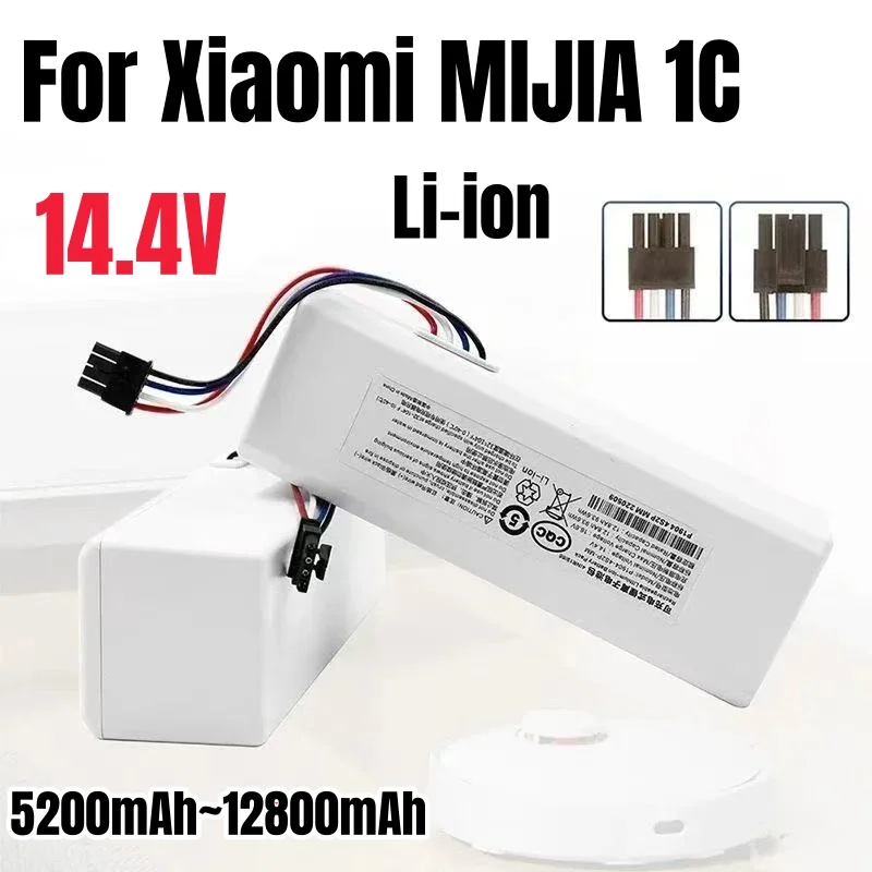 5200mAh~12800mAh 100%  Robot 14.4V Battery 1C for Xiaomi Mijia Mi Vacuum Cleaner Sweeping Mopping Robot Replacement Battery G1