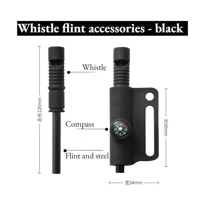 3-in-1 Fire Starter Ferro Rod with Compass Whistle, Magnesium Fire Steel Survival Tool Emergency Ignition Kit for Camping Hiking view 6