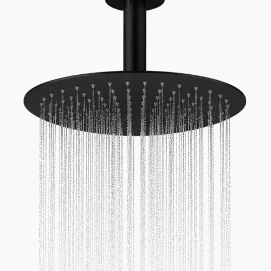 

12 Inch Rainfall Shower head, Ultra Thin Stainless Steel Shower Head, Wall or Ceiling Mount