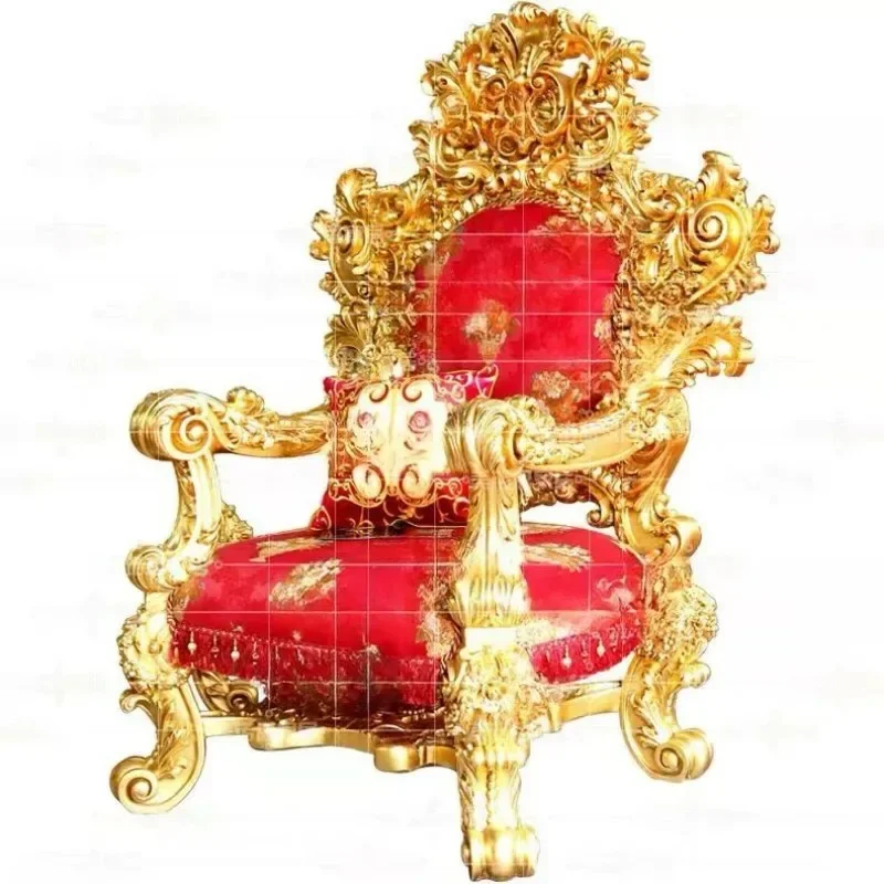 European luxury high back chair French court solid wood eagle leisure chair high-end villa living room high chair
