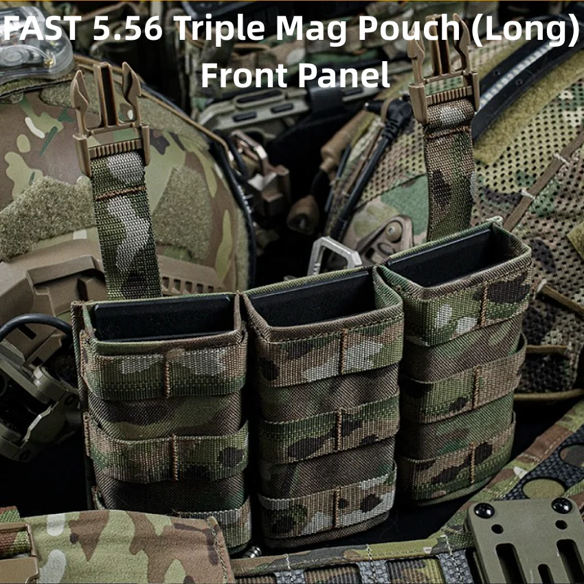 Tactical FAST 5.56 Triple Mag Pouch Medium Software Equipment Ammunition Carrier Hunting Air Gun Accessories