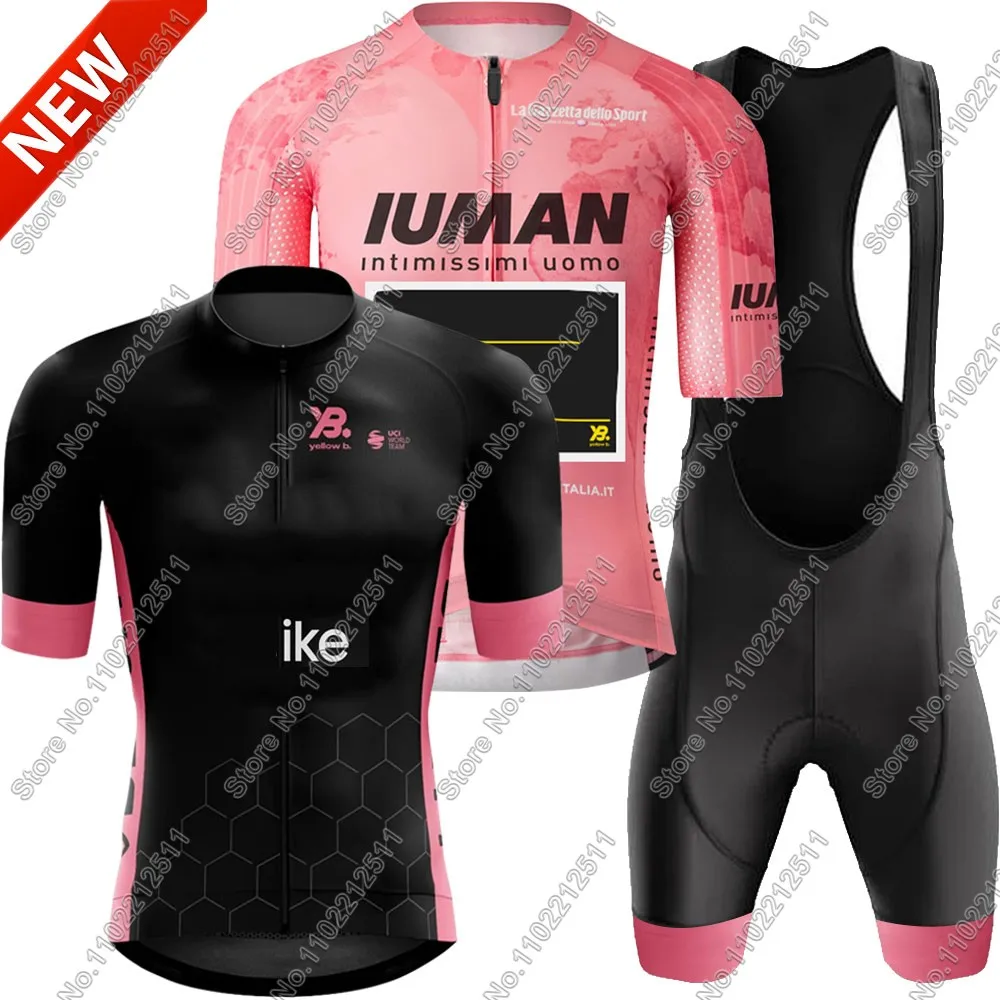 

Pink Tour de Italia Италия 2025 Комплект велосипедного трикотажа Мужская одежда для велосипеда Рубашки для шоссейного велосипеда Костюм Шорты для велосипедного нагрудника MTB Ropa Maillot
