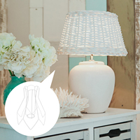 Woven Frame E27 Iron Ring Support Diy Lighting Decorative Lamp Shade Holder Wire Lamp Cover Chandelier Cage Guard Metal