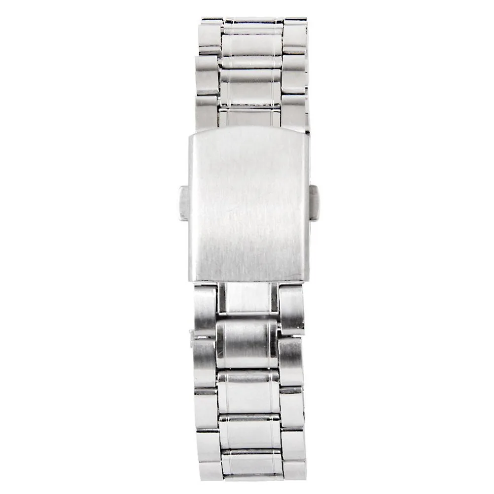 

Durable 18-22mm Stainless Steel Watch Band Strap Silver Deployment Buckle Straight End Easy Release Comfortable Wear