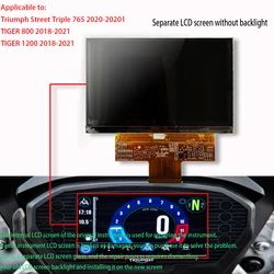 New LCD Display Without backlight Dashboard For Triumph Street Triple 765Rs TIGER 1200 XCA XR XLX 800 XRT XRX XRXL Instrument