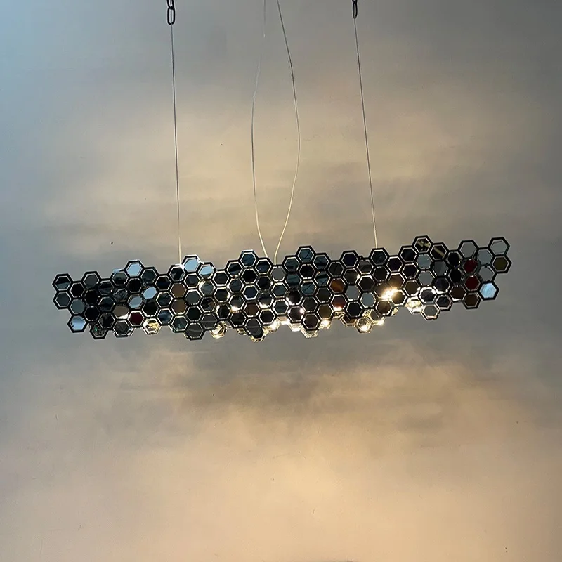 Postmodern Stainless Steel Pendant Light Reflective Decorative Effect For Restaurant Bar Table Lamp Designer Personal Touch