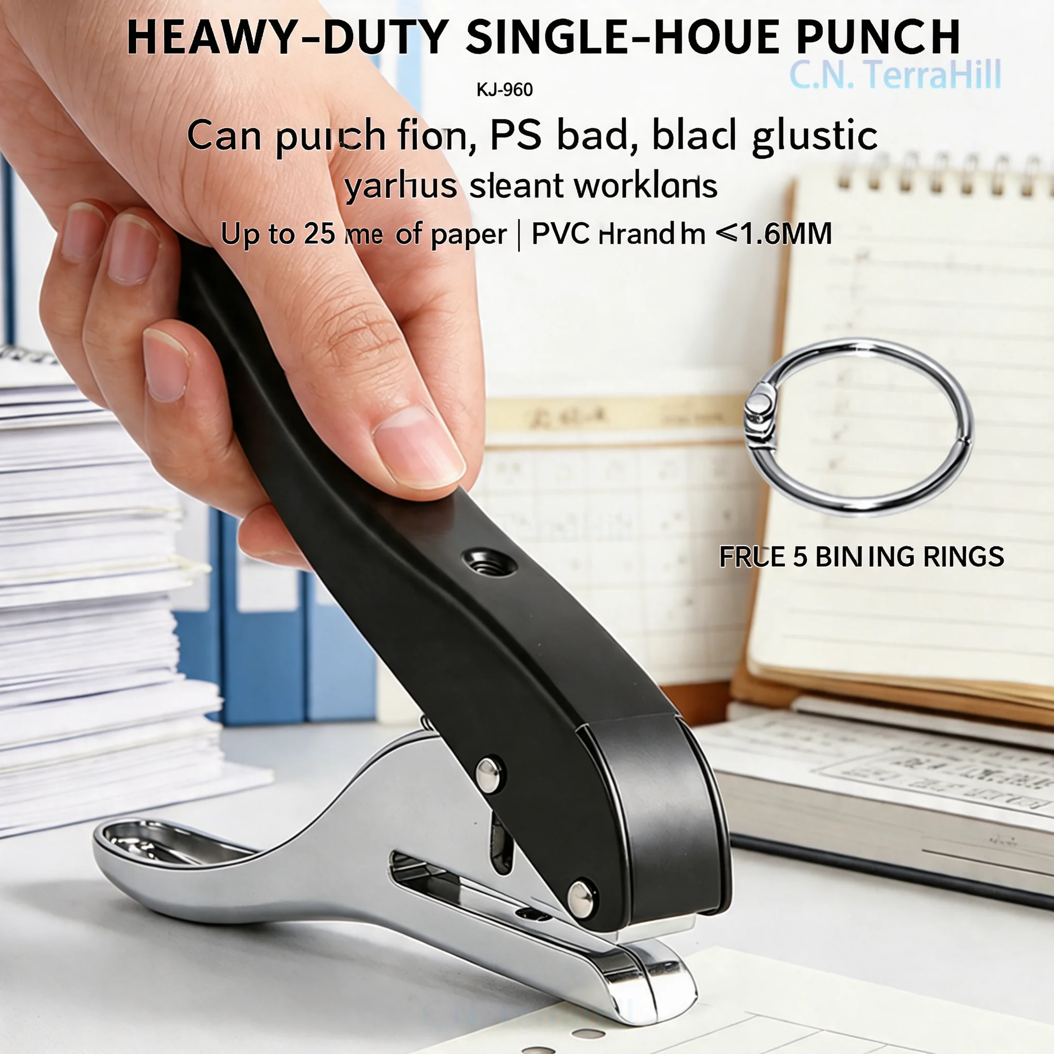 PVC Card Hole Punch Plier for Tags and Packaging, Single Round Hole Puncher 3mm 6mm 8mm