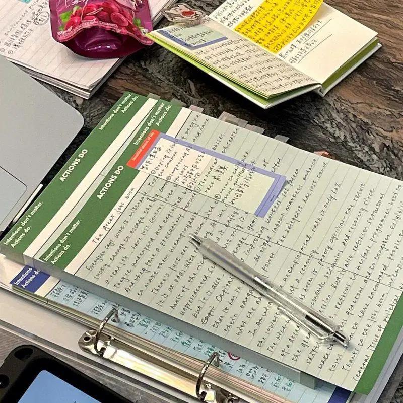 1pcs Korean Style Minimalist B5 Notebook Large Capacity Thick Paper Notepad Multifunctional Diary English Vocabulary Notebook