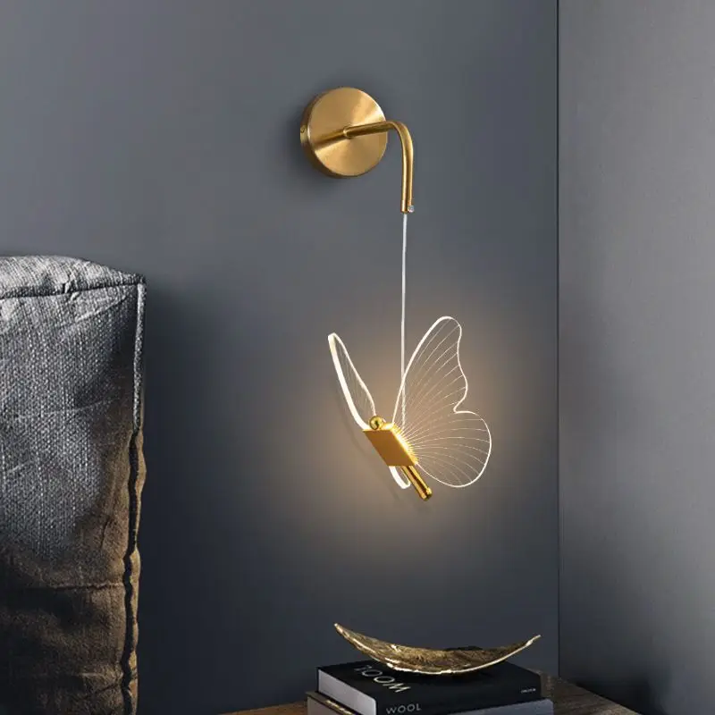 Nordic Luxury Bedroom Bedside Wall Lamp Long Line Modern Simple Creative Personality Chandelier Fixtures Home Decoration Light