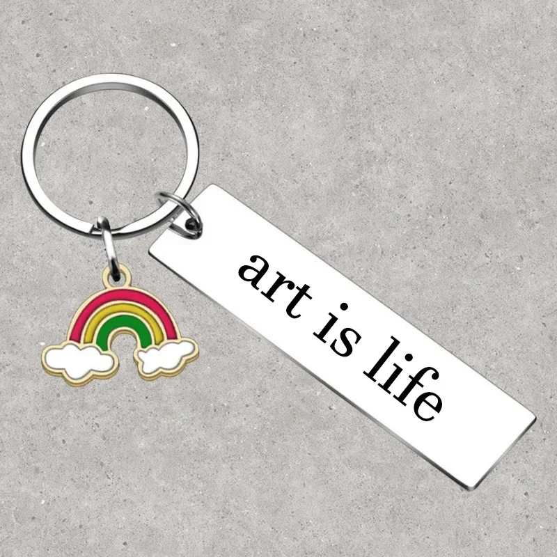 Hot Art Paint Keychain Artists Teacher Students Key Rings Art School Teacher Art Lovers Gifts