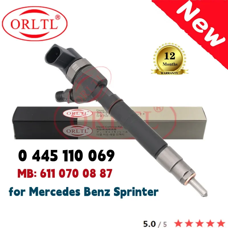 

ORLTL NEW 0 445 110 069 6110700887 Common Rail Diesel Fuel Injector 0445110069 611 070 08 87 for Mercedes Sprinter