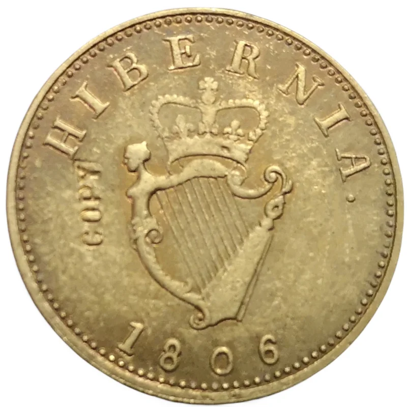 

1806 Ireland 1 Farthing-George II Type ".D:G.REX."Copy Copper Coin
