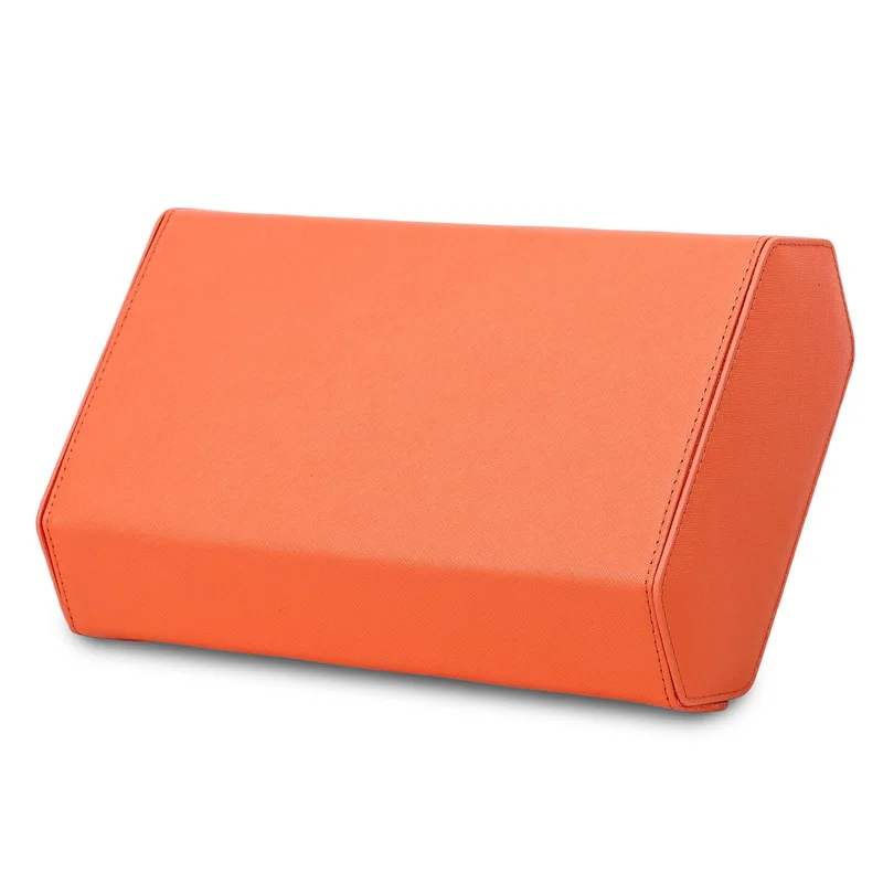 Caja de almacenamiento de reloj mecánico de ocho posiciones de piel de vaca con patrón cruzado, caja de regalo portátil de viaje de cuero genuino