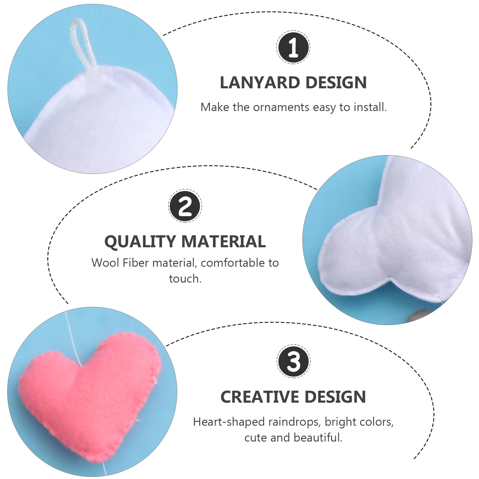 

Cloud Hanging Decor Durable Easy Use Room Decoration Nursery Shower Hanging Cloud Decorations Love