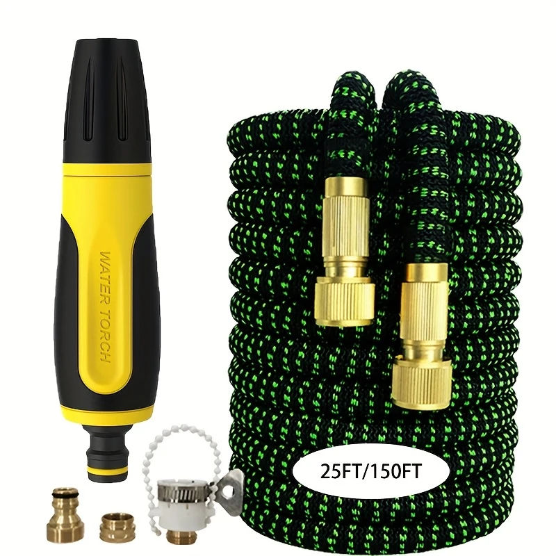 

High Pressure Magic Hose With Spray Gun, Suitable For Outdoor Car Washing, Watering And Irrigation Tools