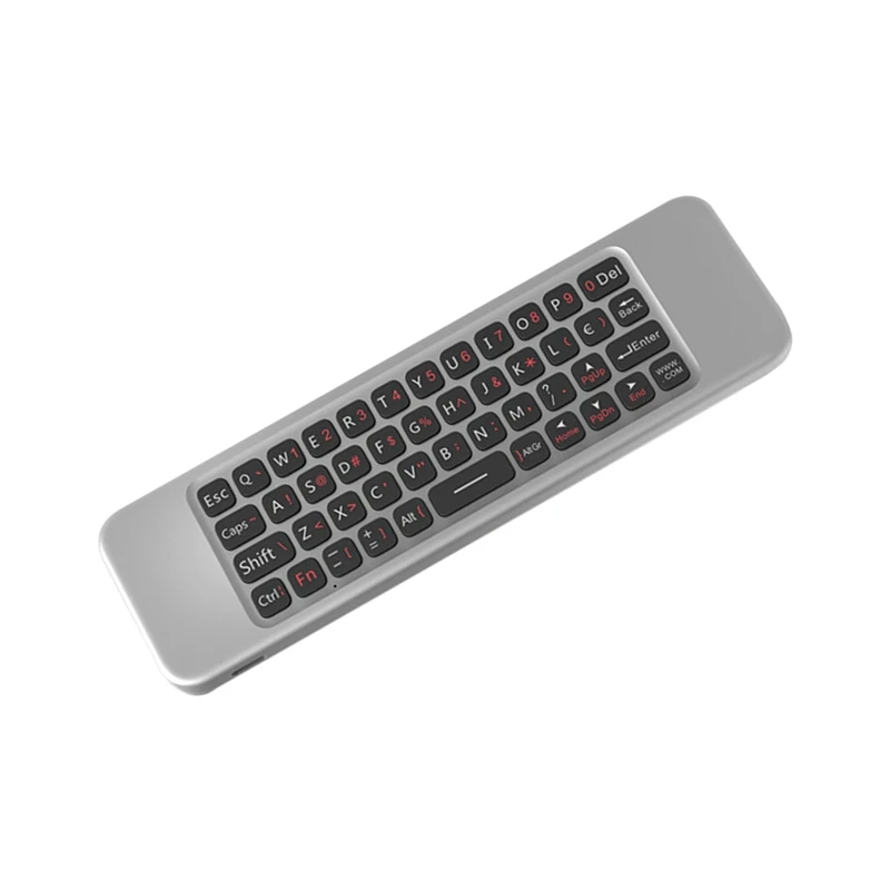 Mini Air Mouse sans fil avec clavier complet, 2.4G, gyroscope IR, apprentissage, télécommande vocale intelligente, Android TV BOX PC