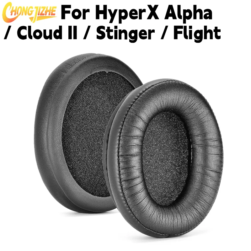 Replacement Protein Leather Ear Pads For HyperX Alpha Cloud II Stinger Flight Gaming Headset Memory Foam Repair Parts