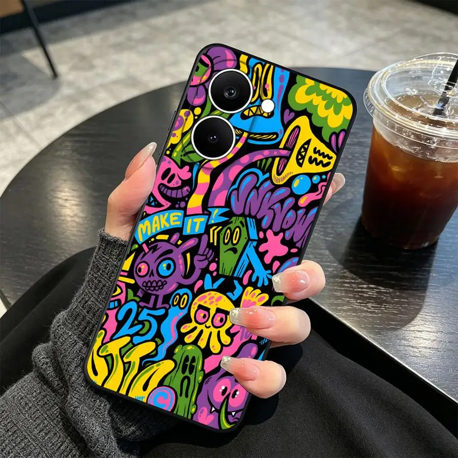 Monster Graffiti Pattern Phone Cover Case for Xiaomi Mi 17 Pro Max 11T 17T 12 11 12T 13 Lite 10T 12X 15T 14