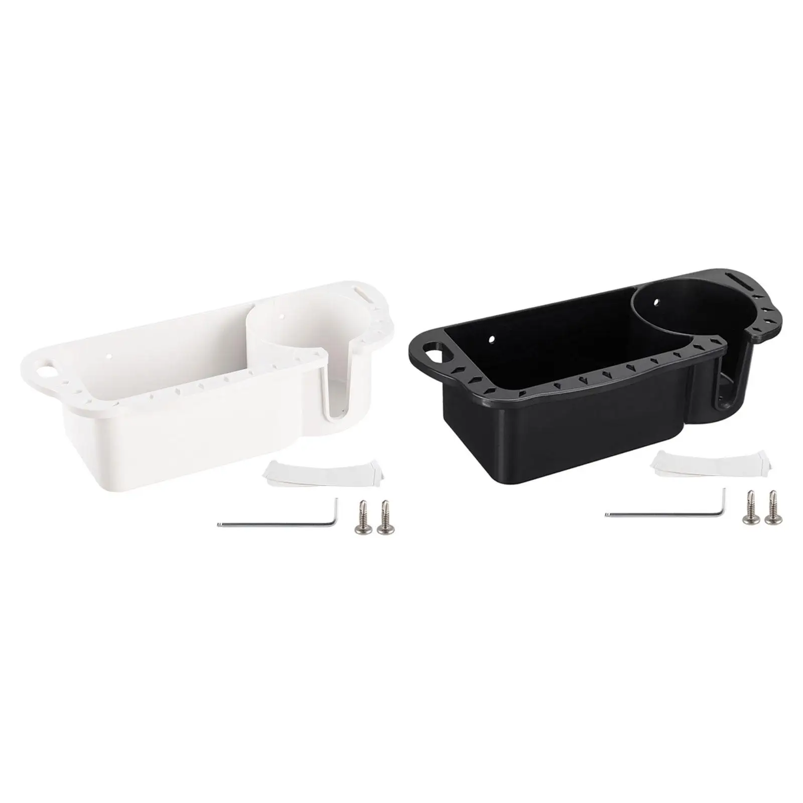 Boat Organizer Marine Storage Box with Drainage Durable Easy Install Cup Holder