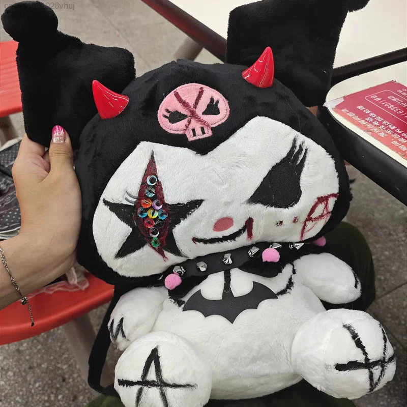 Sanrio Kuromi My Mylody Y2K gotycki plecak dla lalek Yk2 ręcznie rysowany Diablo zabawny Punk japoński stylowy estetyczny rok 2000s torby dziewczęce