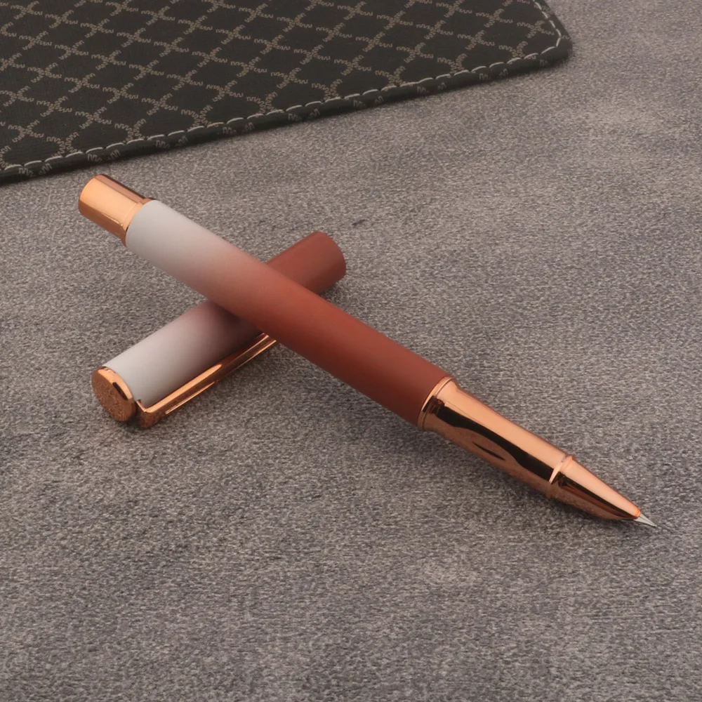 1pc Hohe Qualität Metall Brunnen stift Farbverlauf Schule Student Büro Geschenke Schreibwaren tinte stifte – Detail 1