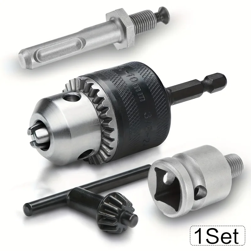 

5Pcs/Set 1.5-10mm High Precision Drill Chuck Adapter 3/8-24UNF Impact Wrench for Milling Lathe Drilling Woodworking Machine