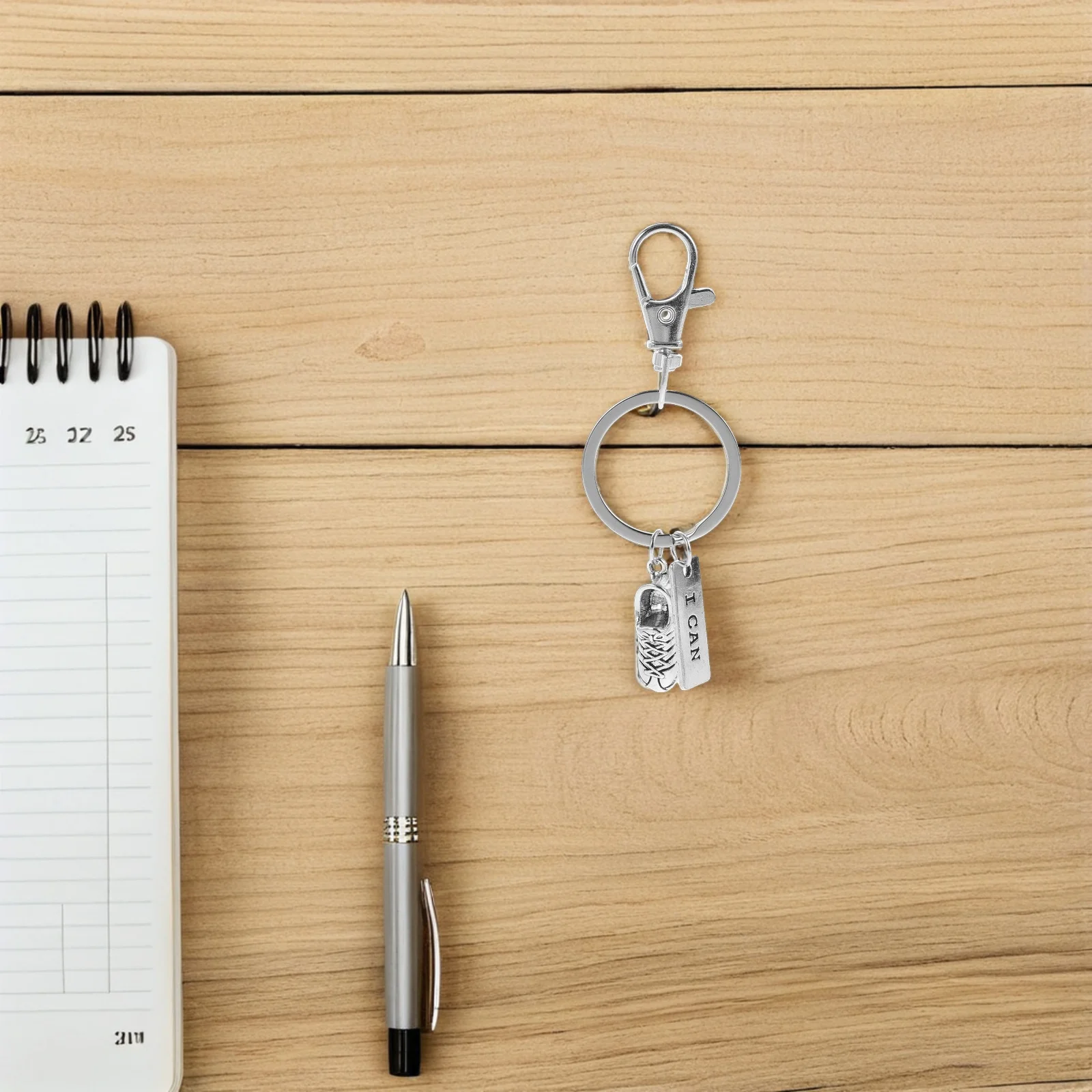 

3 Pcs Running Shoe Keychain Shoes Bag Pendants Silver Zinc Alloy Accessories Man