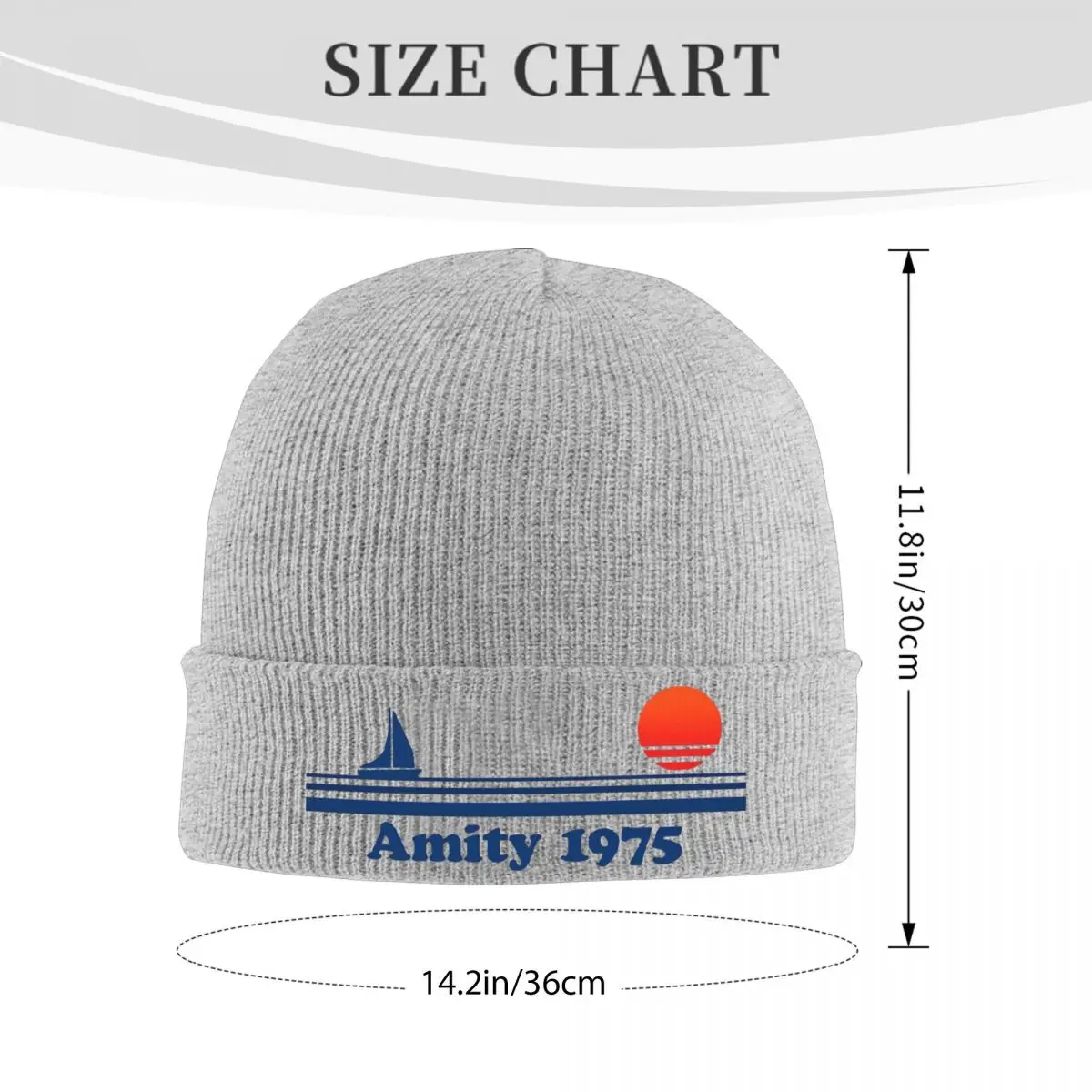 Amity-gorro de punto para hombre y mujer, gorro cálido Unisex, Hip Hop, invierno, 1975