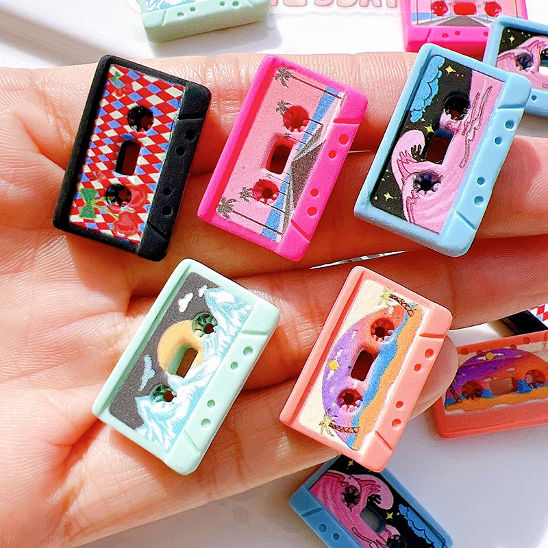 10Pcs Dollhouse Miniatuur Simulatie Retro Tape Model Diy Accessoires Speelgoed Poppen Huis Leven Scène Deacorations Ornamenten