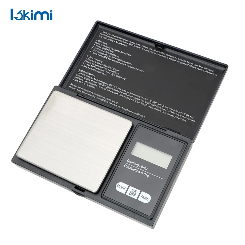 

200G-0.01G High Accuracy LCD Digital Mini Scale - Precise Kitchen Jewelry Weighing Pocket Electric Backlit Scale LK-AA93