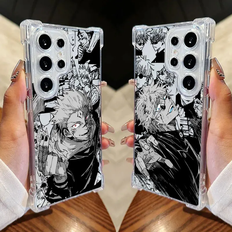 

Anime Jujutsus Kaisens Clear Phone Case For Samsung Galaxy S26 S25 S24 Ultra S23 S22 Plus S21 S20 FE 5G Shockproof Silicon Cover