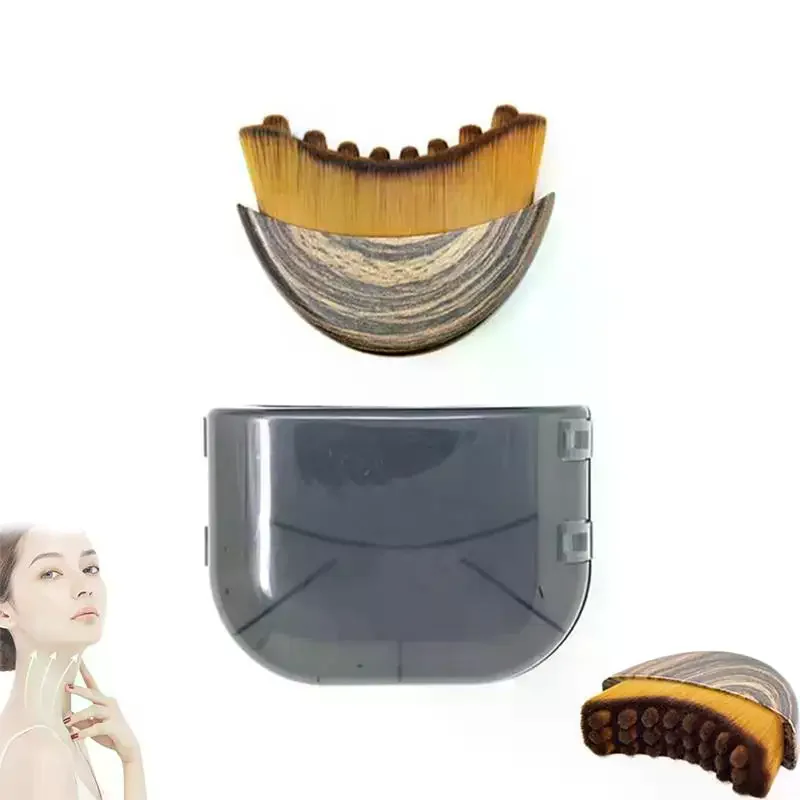 Portable Lymphatic Contour Face Brush Multi-function Facial Sculpting Tool Lymphatic Drainage Massager For Face Neck Care Brush