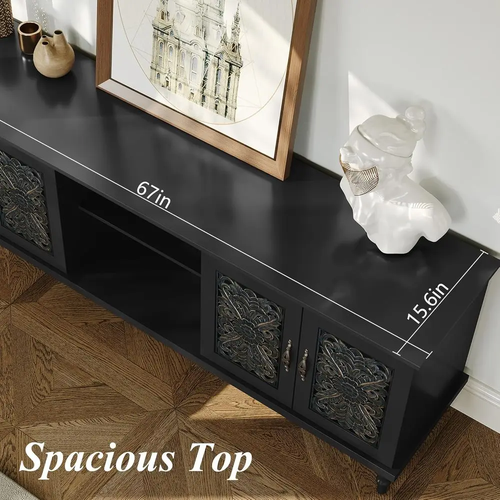 Vintage Carved TV Stand 4
