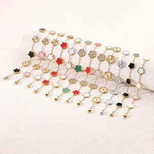 1 piece of stainless steel zircon Madreperola five -leaf flower bracelet for women, simple and elegant to use as a gift 8 Main Perola Sales - №7