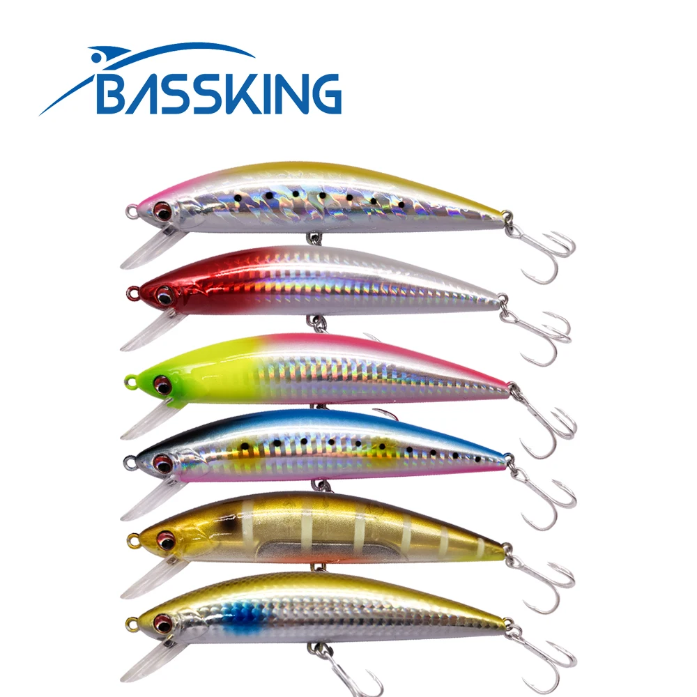 

BASSKING Тонущая приманка для гольяна 120 мм 37 г Приманка для морской рыбалки Жесткие приманки для морской рыбалки Isca Artificial Para Pesca Leurre Рыболовный воблер
