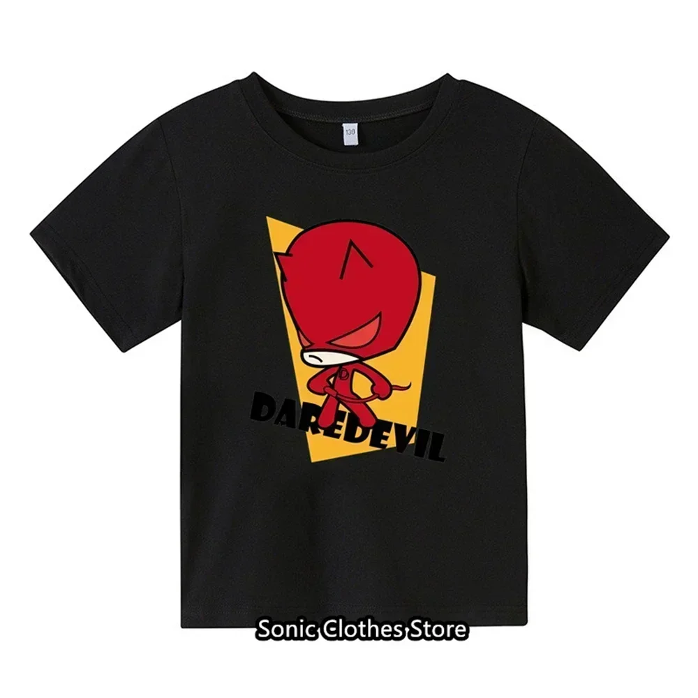 2024 Summer New Cartoon Pattern Boys and Girls Children's Printed T-shirt Children's Summer Fashion Short sleeved T-shirt