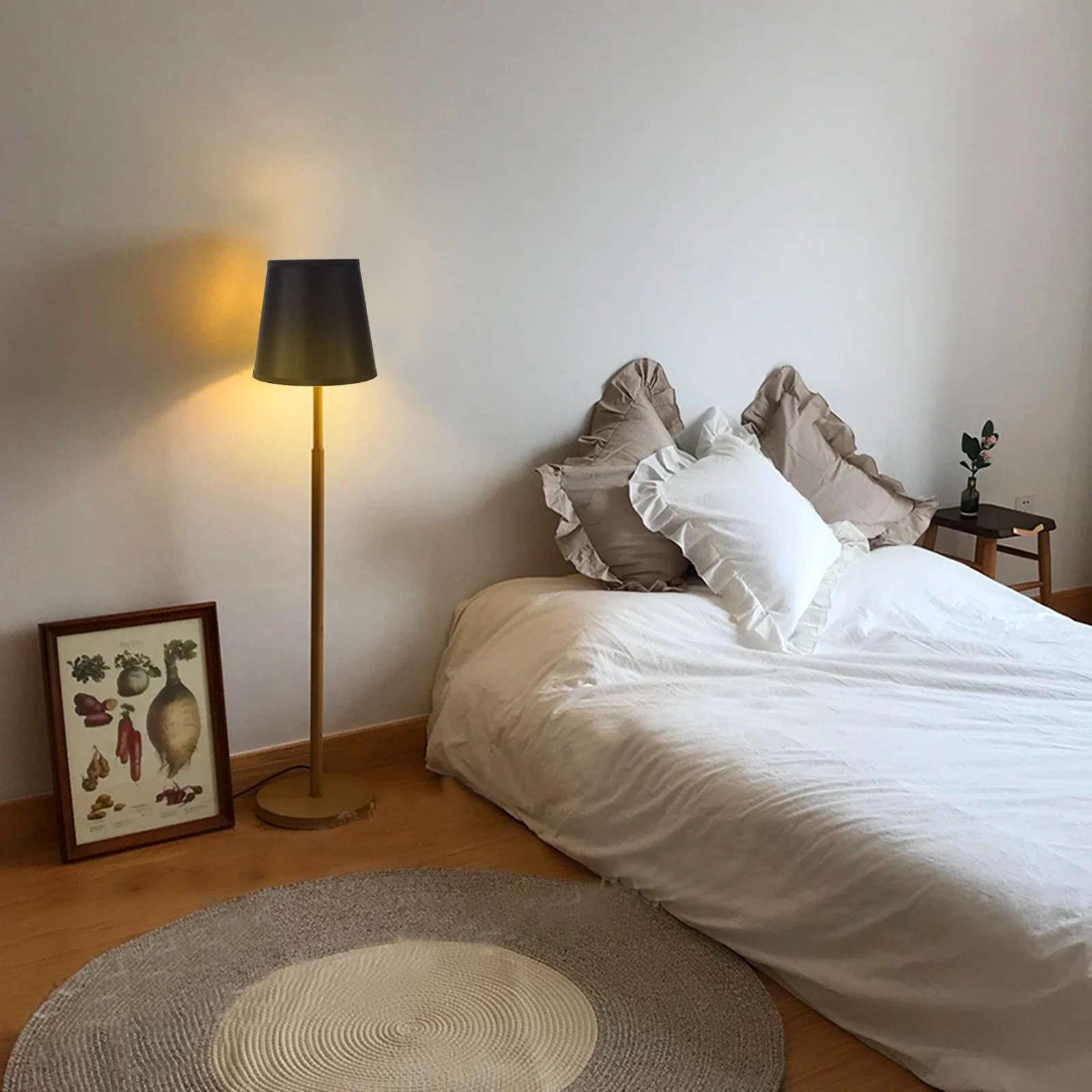 

Cloth Lamp Shades E14 Screw Base Barrel Fabric Lampshade For Ceiling Wall Chandelier Home Hotel Decor Black Small Lamp