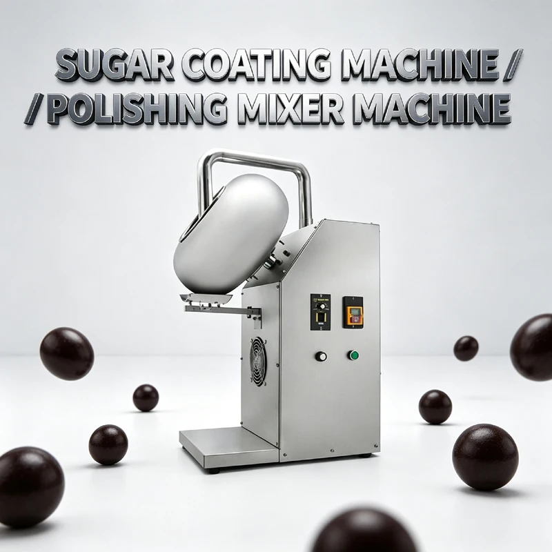 Vertical Chocolate Sugar Coating Machine Food Coater Machine Candy Coating Polishing Machine