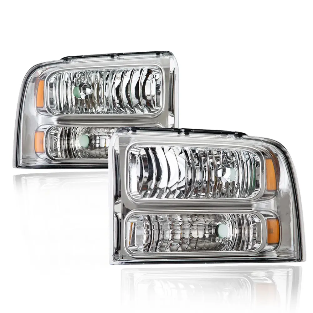 

Headlight Assembly Replacement for 2005-2007 Ford F250 F350 F450 F550 Super Duty/2005 Excursion Chrome