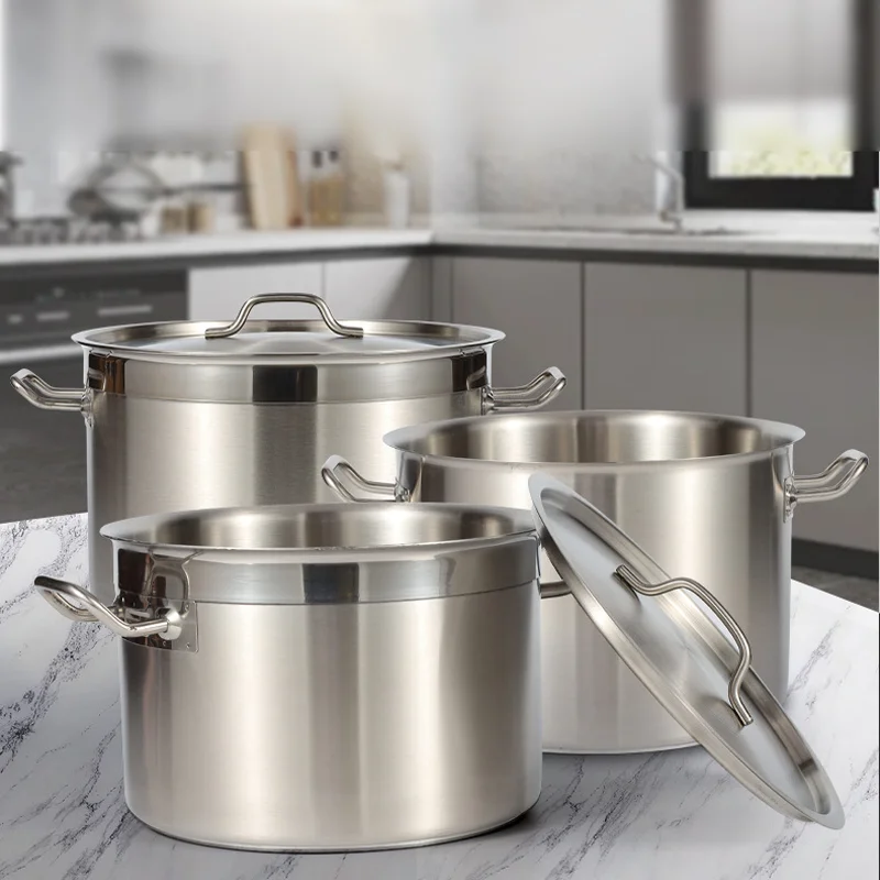 

large kitchen accessories thickened stainless steel food soup storage container