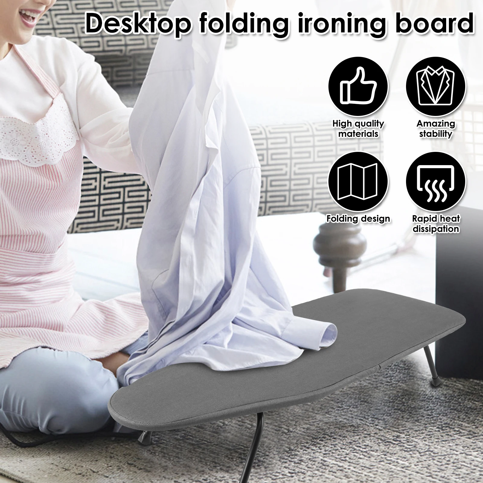 Mini Ironing Board Home Folding Desktop Ironing Board Portable Desktop Ironing Board Suitable For Home And Travel Use