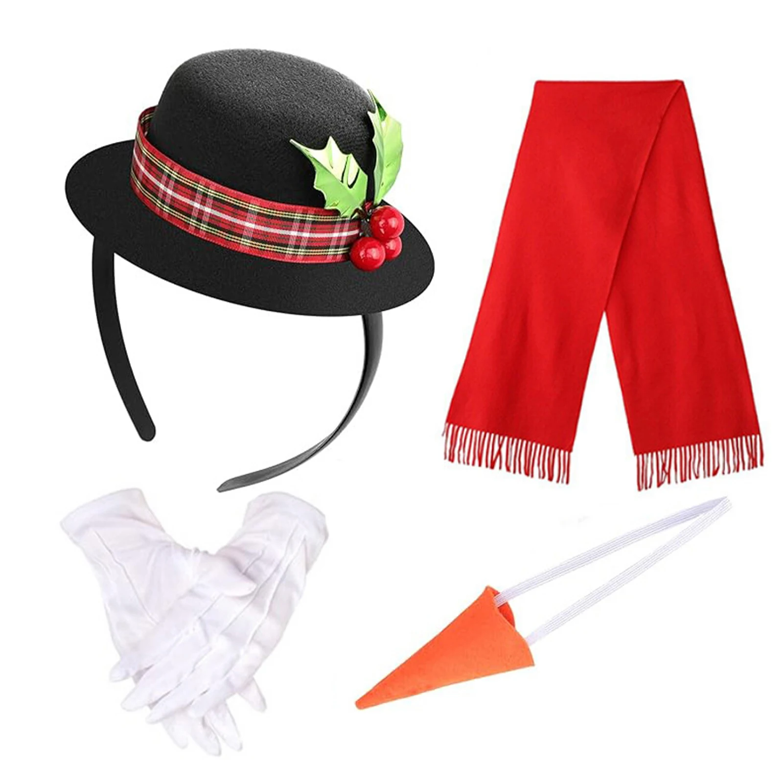 Costume de jeu de rôle de noël, Kit d'accessoires du père noël, Costume de bonhomme de neige, Costume de Cosplay pour les fêtes de Festival, les activités thèmes
