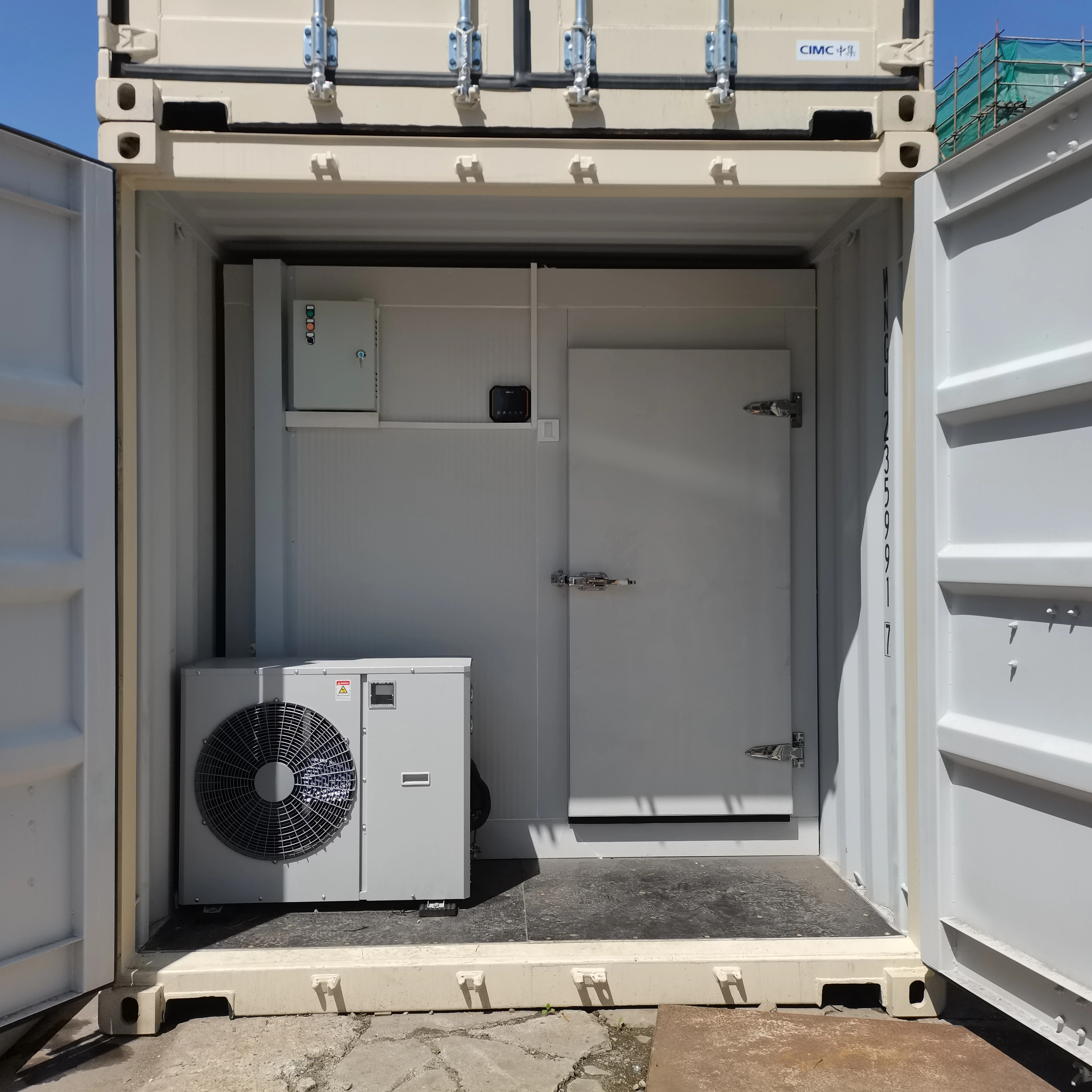 Commercial Cold Room 20Ft Quick Freezer Container with Powerful Refrigeration Unit for Industrial and Food Storage