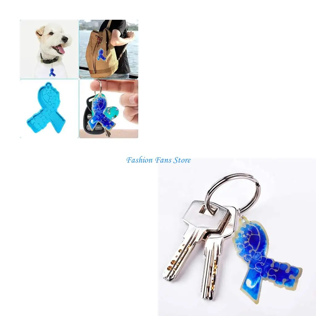 

Силиконовая форма для ленты, форма для ключей на ленте с отверстием для DIY, ожерелье, кулон, серьги, мелки, инструмент для из