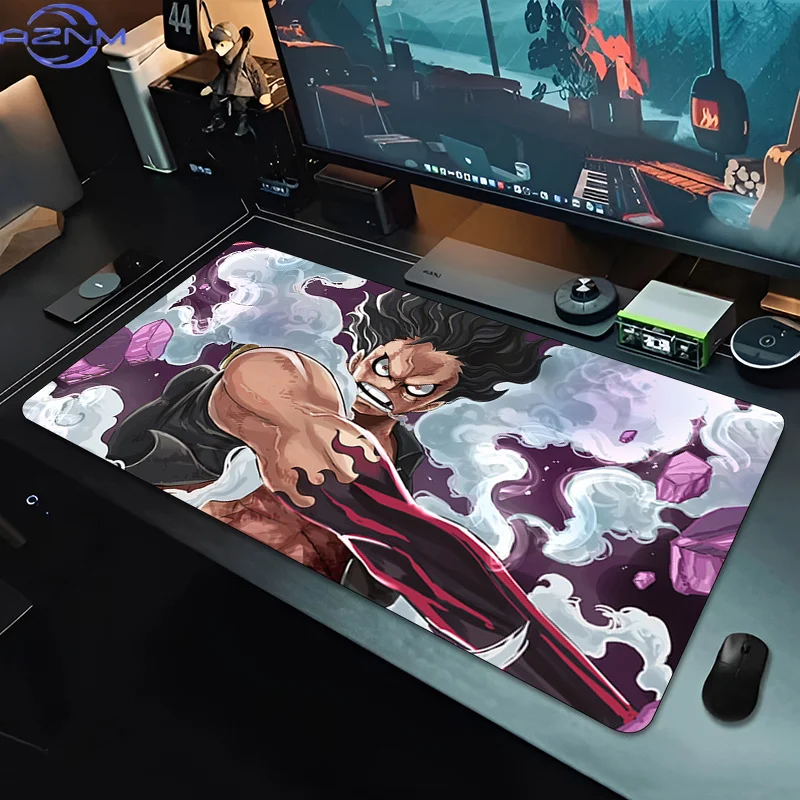 Computer Mouse Pad Non-Slip one piece luffy Extra Large Desk Mat PC Gaming Accessories Gamer Extended Mousepad Anime Desk Decor