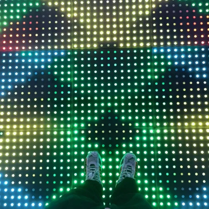 12 pieces interactive equipment Light Up Dance Floor Video Led Digital dance Floor for DJ Disco Stage Night Club Wedding Decorat