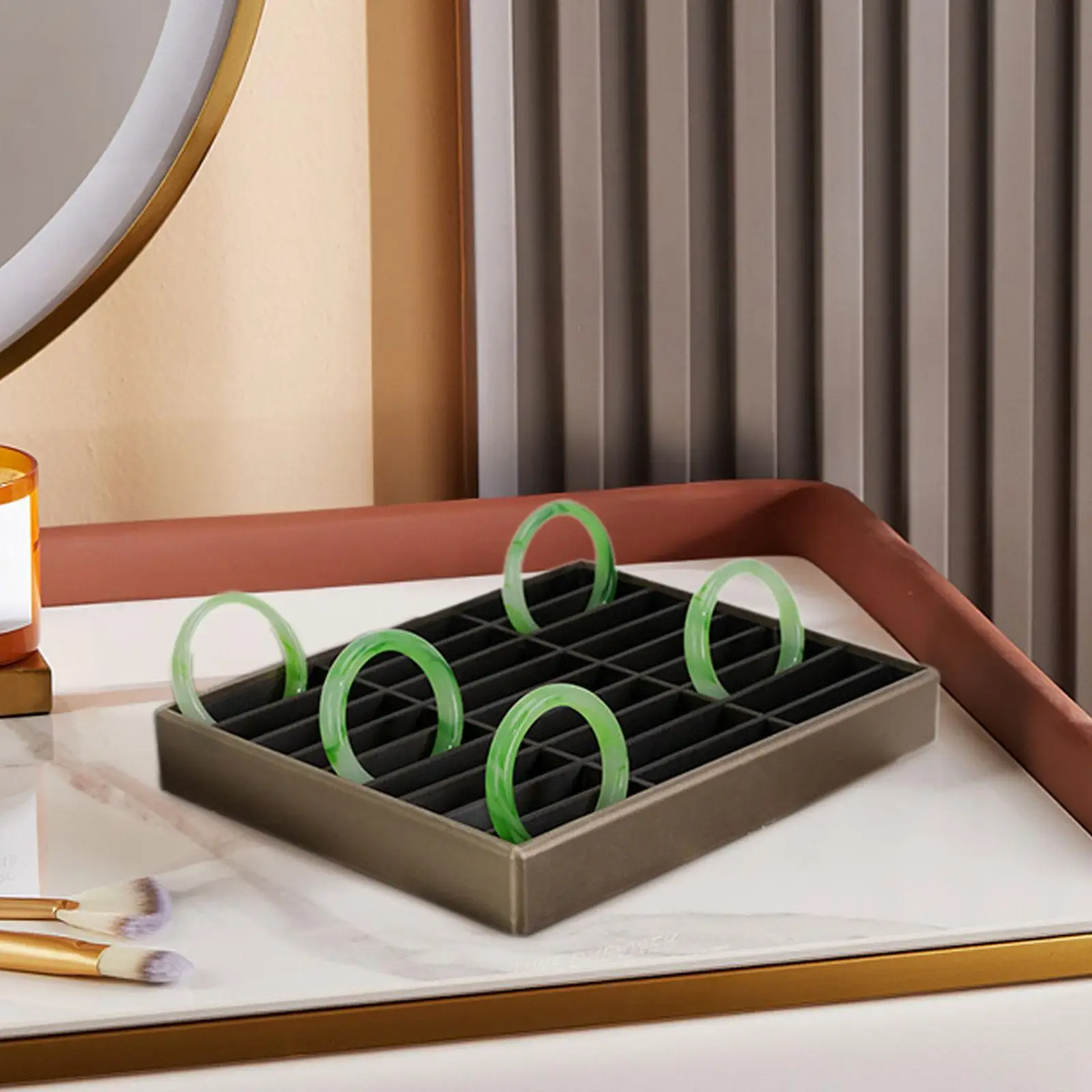 

Jewelry Tray Bracelet Holder Multipurpose Elegant Bangle Organizer Showcase for Live Broadcasting Dresser Shop Shopping Mall